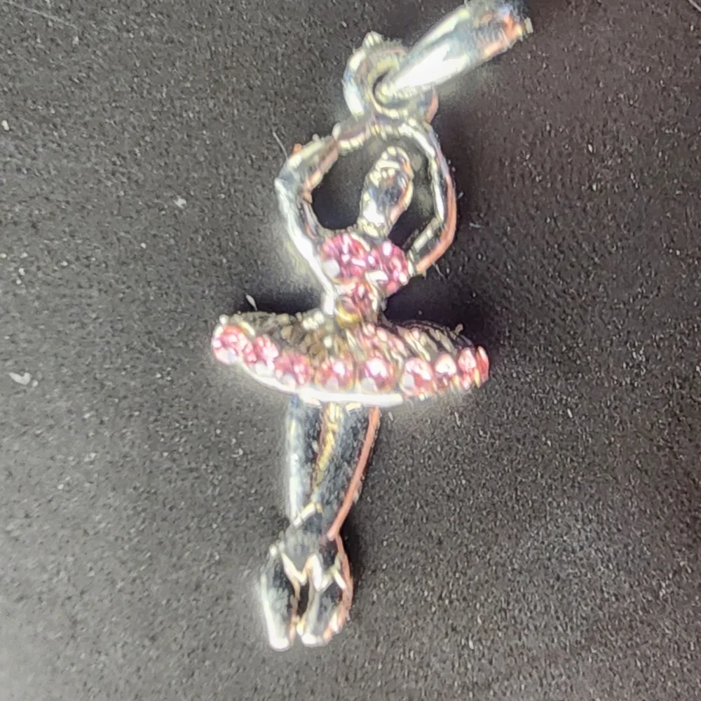 BALLERINA PINK RHINESTONE CHARM